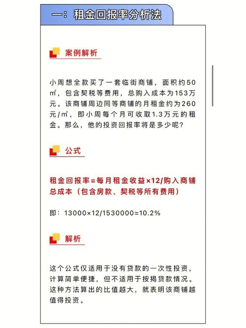商铺投资 租金回报率计算 静态动态回报率对比_上海投资商铺年回报率