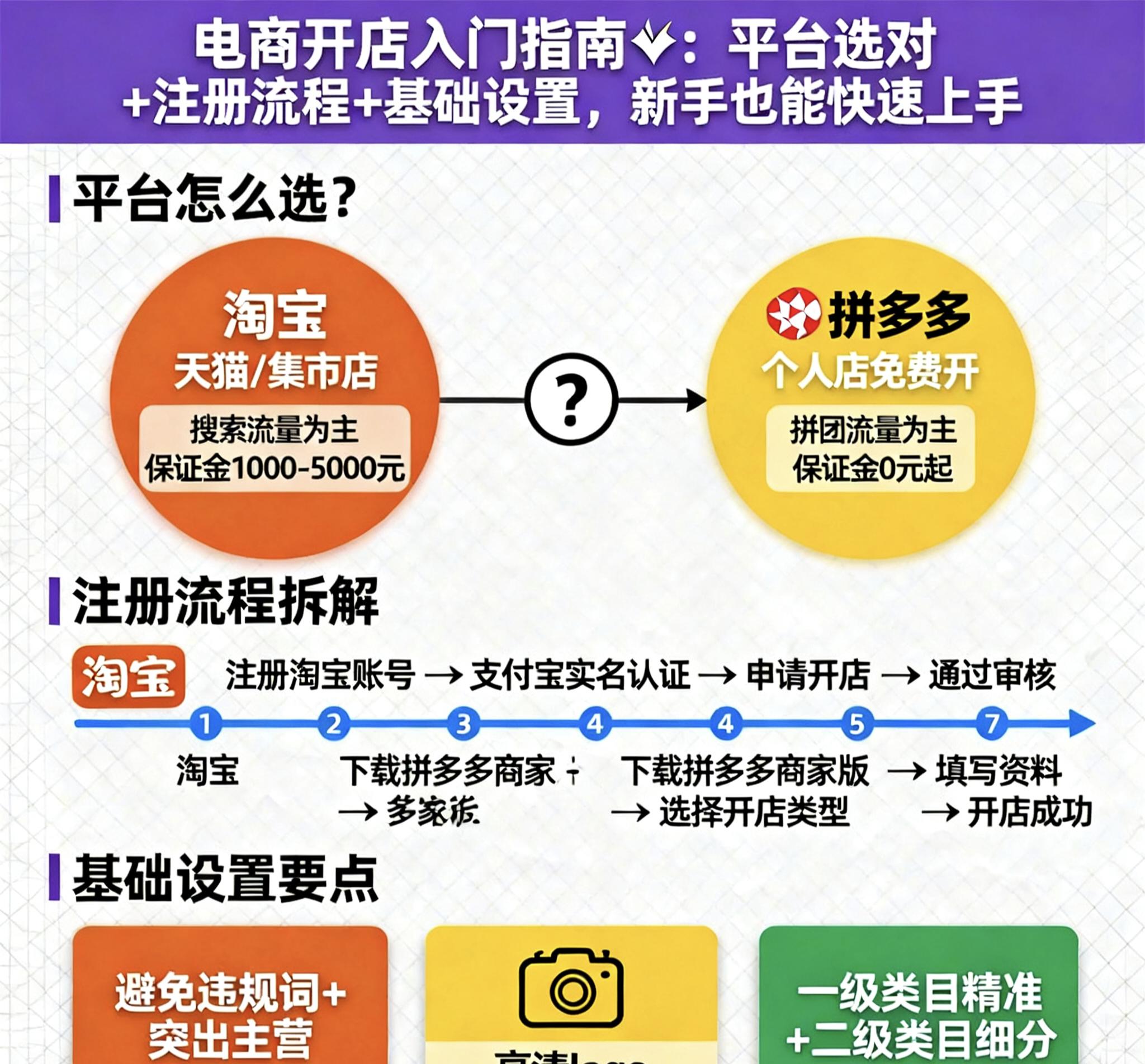 淘宝开店可以不交保证金吗_电商开店平台选择_淘宝拼多多注册流程