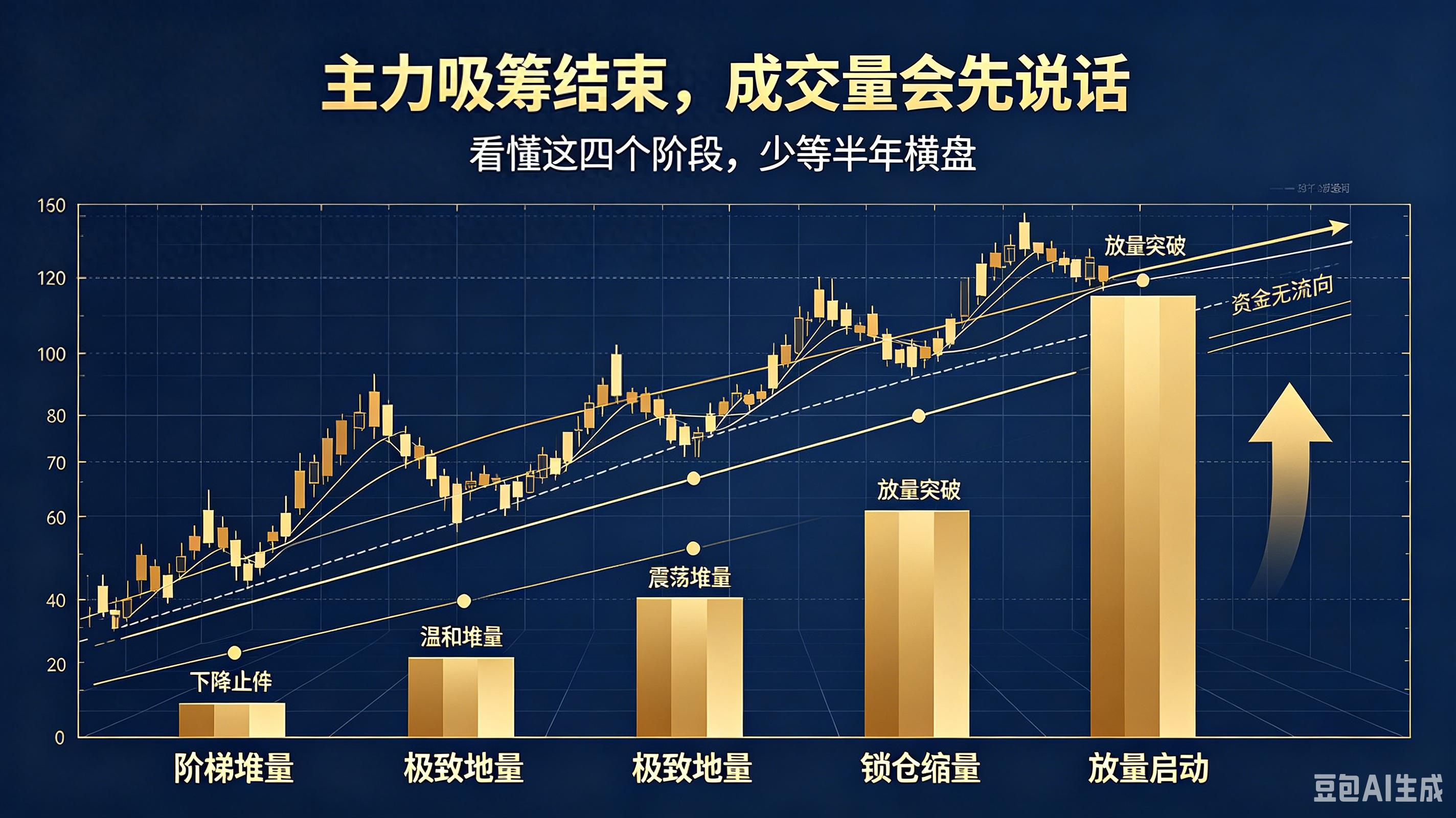 股票低位横盘不涨？看懂量价关系图解，识别主力吸筹完成信号
